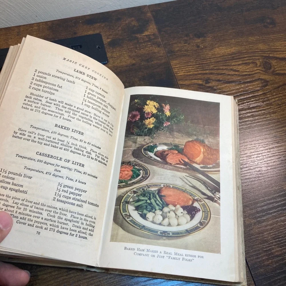 Magic Chef Cooking HC Cookbook 1935 Thrashed Customized Cut/Paste Copy Recipes